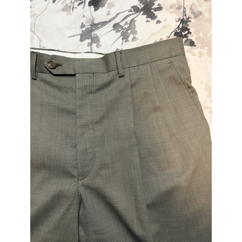 LAUREN Ralph Lauren Dress Pants Slacks Trousers Pleated Olive Micro Check
